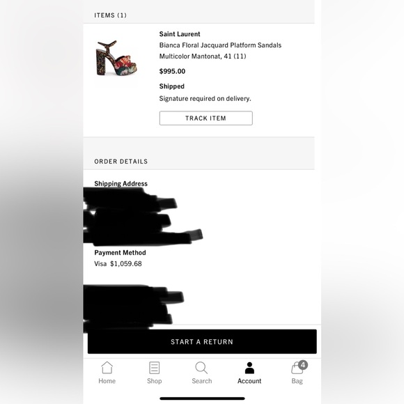 Saint Laurent| Bianca Floral Jacquard Platform Sandals - Picture 6 of 7